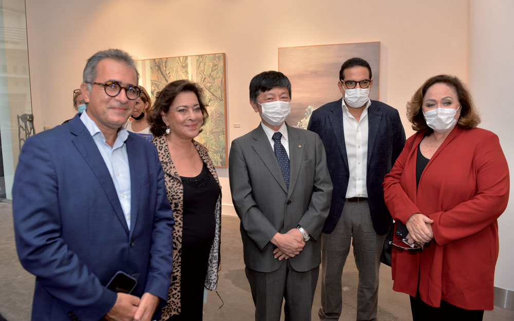 Abdeslam Sijelmassi, Aicha Amor, son excellence l’Ambassadeur du japon au Royaume du Maroc, Shinozuka Takashi, Aziz Daki, Khadija Sijelmassi