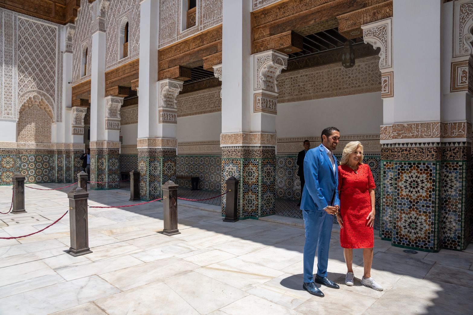 Abid Rabat Saad Abid en compagnie de Jill Biden, qui remercie le Maroc