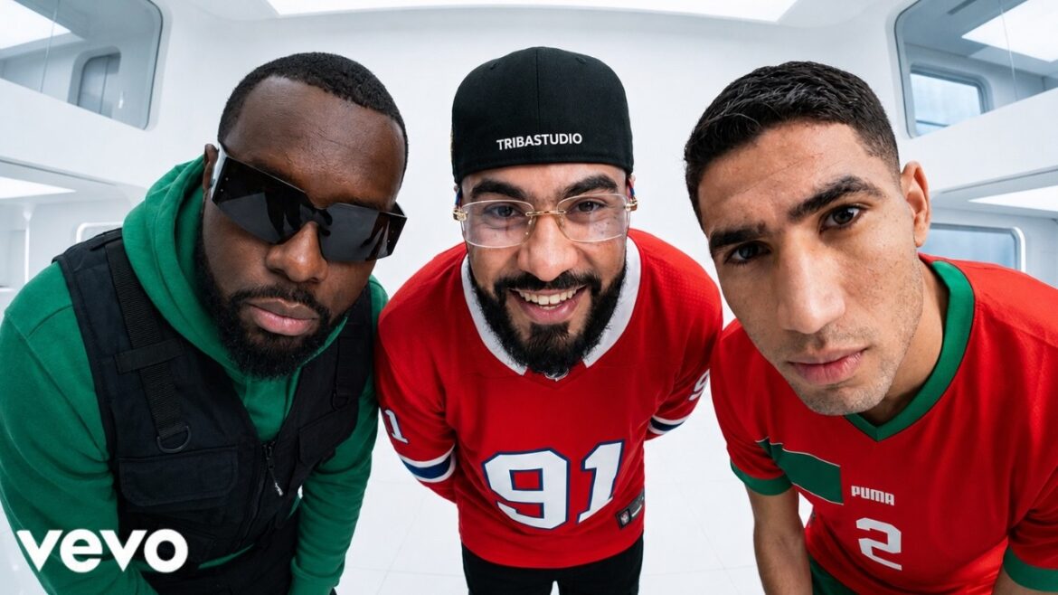 Gims, El Grande Toto et Achraf Hakimi dans le clip Hakimi (World Cup Vibes)