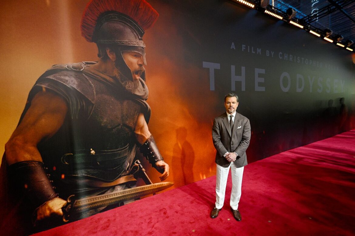 Matt Damon à la première de The Odyssey